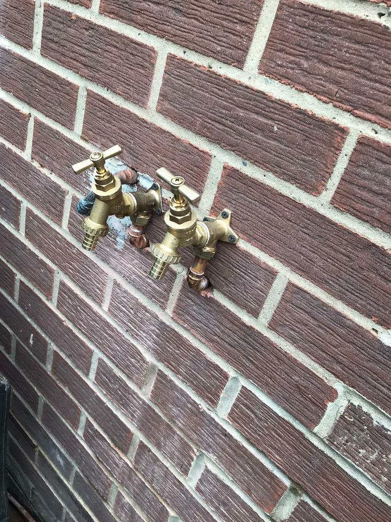 Outdoor tap fitted 