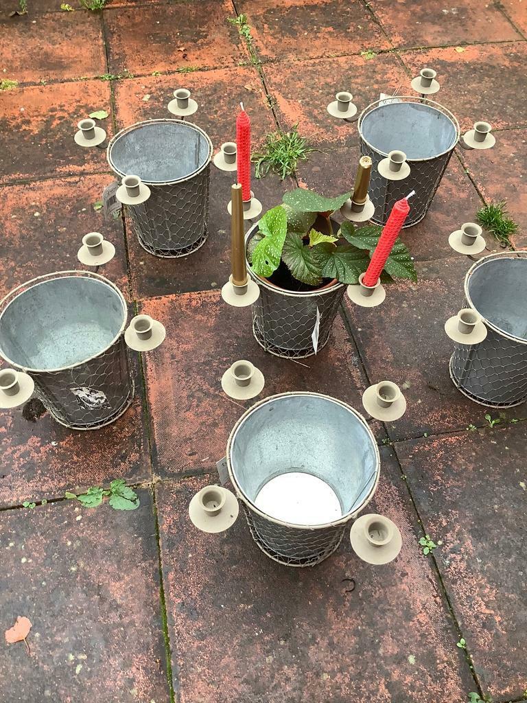 image for Tobs Zinc Pot Candle Holder 