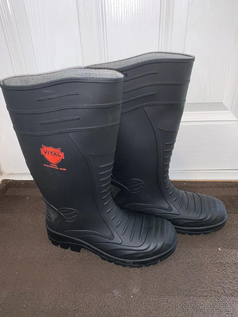 image for Genuine Vital Safety Steel Toe Cap Wellie Sz 7 EUR 41 Worn Once) 