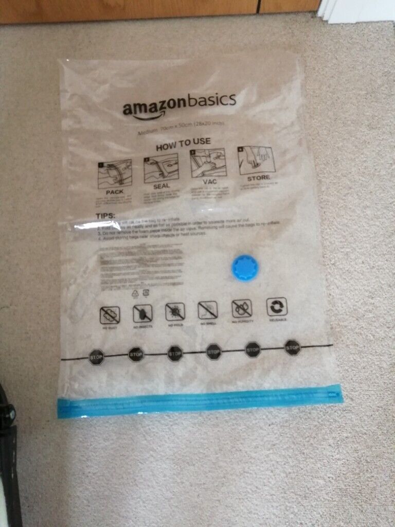 2 Amazon Basics Reusable textile bag