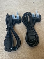 UK 3 Pin Plug to IEC C13 Power Cable Lead, 2m, Black