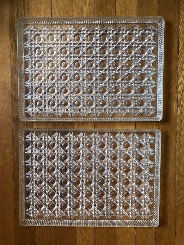 image for 2 Vintage clear acrylic plastic serving trays. £20 each or both for £35. Collect Chichester