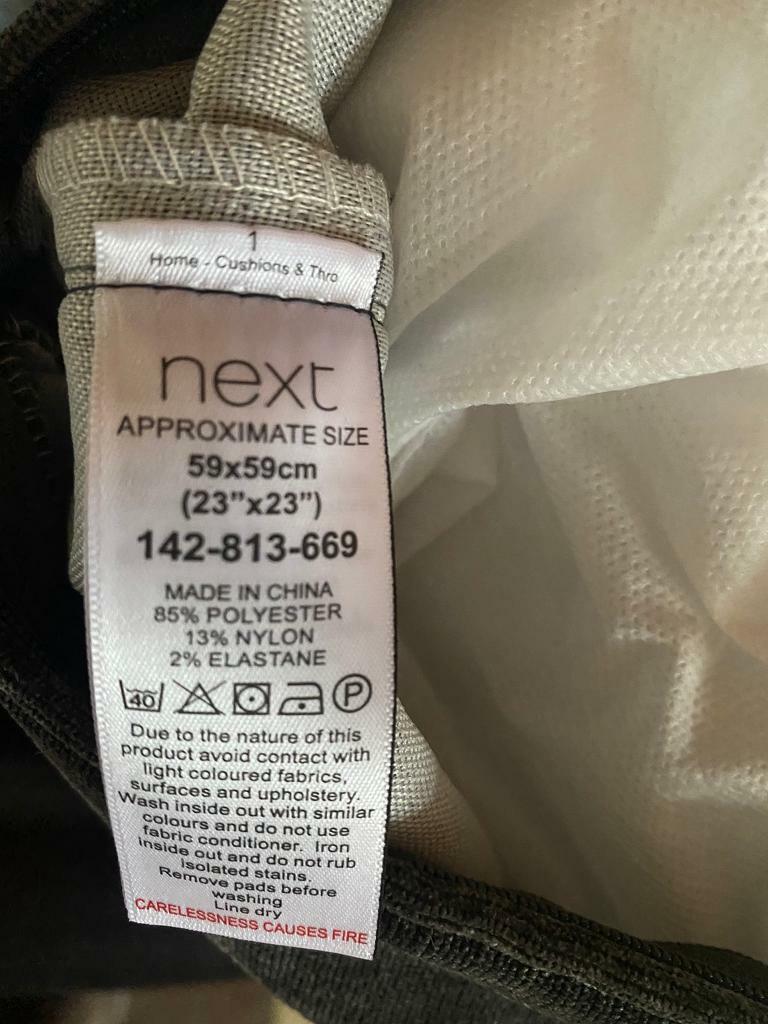 Large NEXT Charcoal Cushion - NEW 