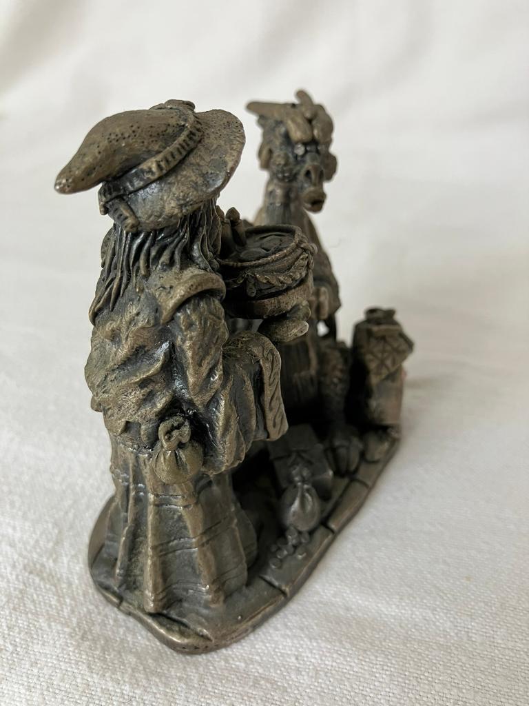 Heavy Pewter Sculpture by Tudor Mint Myth and Magic MAKE A WISH! Collectable Figurine 