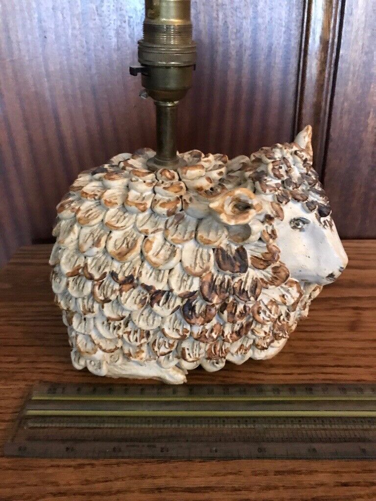 Hand Made in Wales Pottery Sheep Lamp