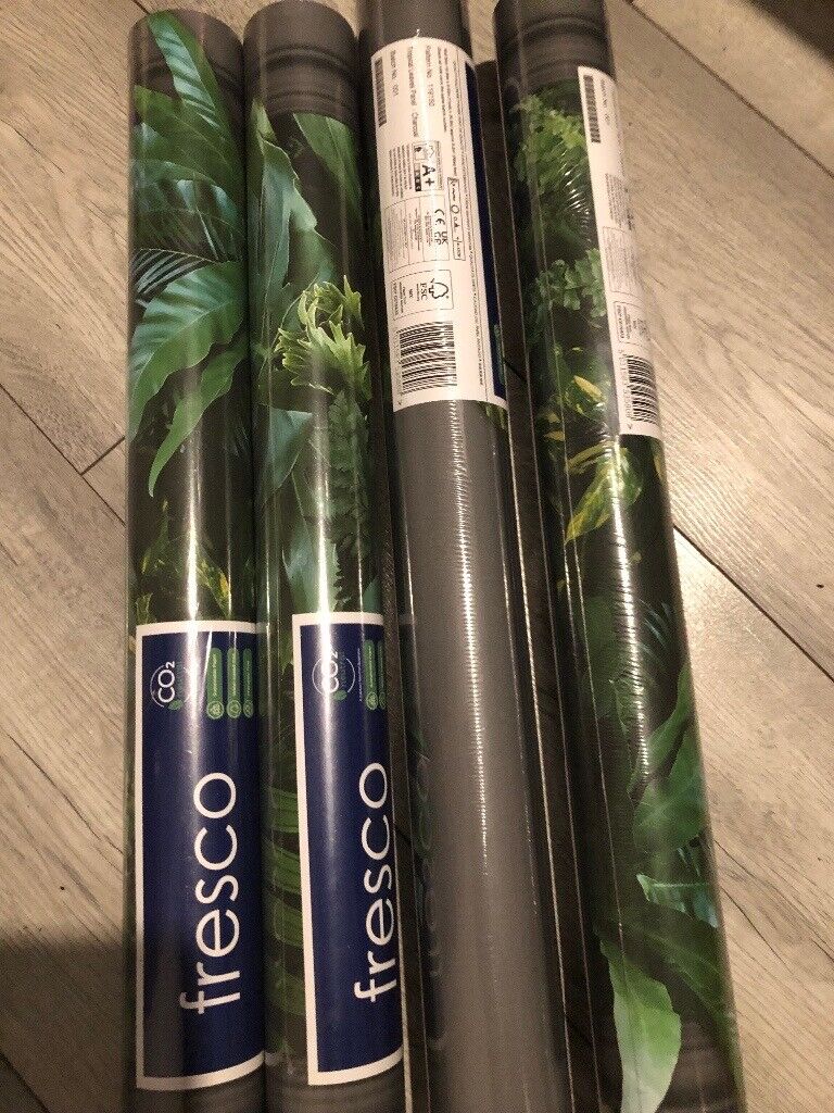 image for Green tropical leaves wallpaper 4 rolls brand new