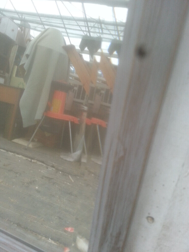 Upcycled, shabby chic, hardwood mirror.