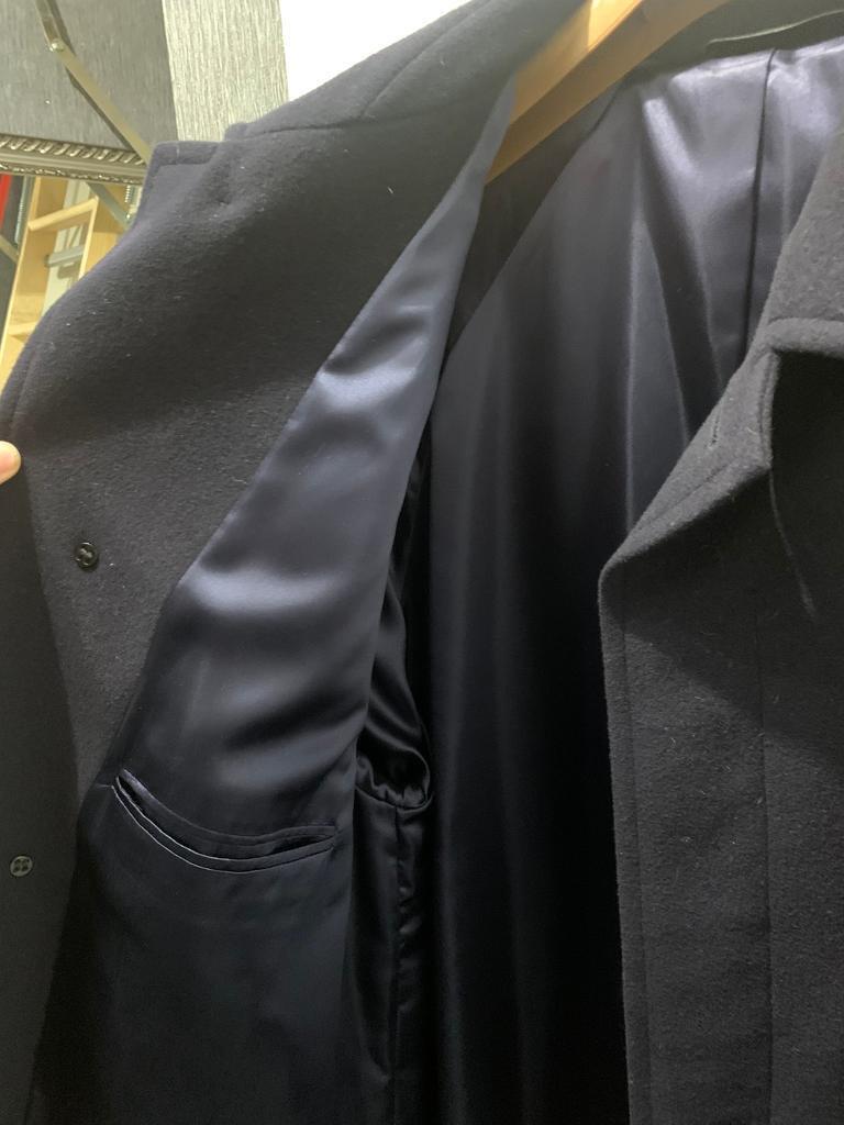 Men’s Navy Wool Overcoat/Crombie. 