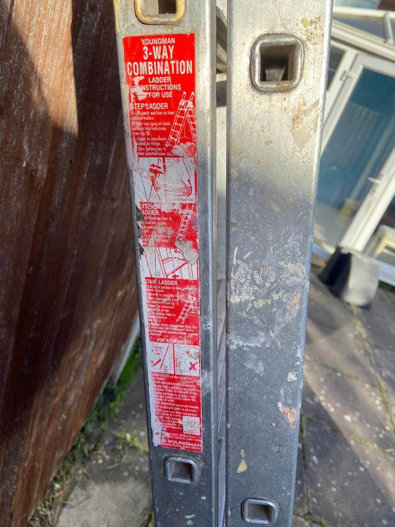 Youngman 3 way aluminium combination ladder