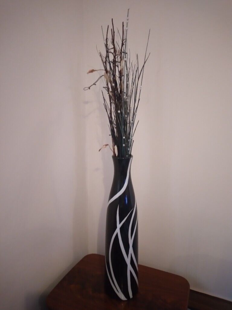 image for Vintage Black and White Vase