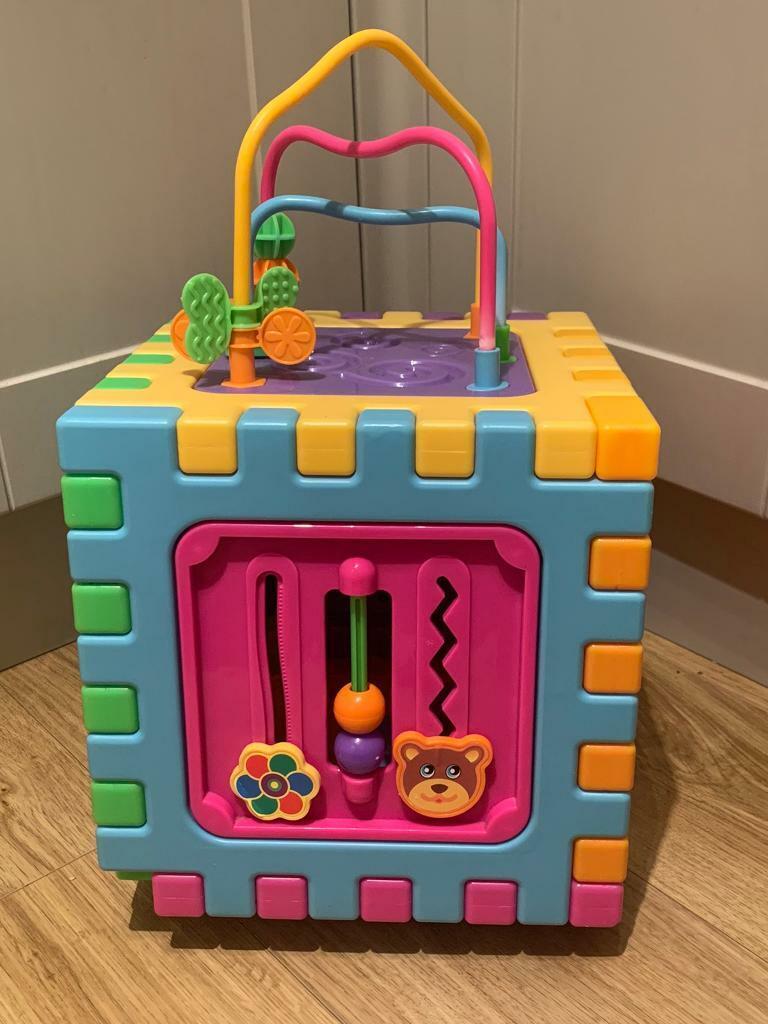Multipurpose & Multicoloured Developmental Educational Activity Cube Toy 