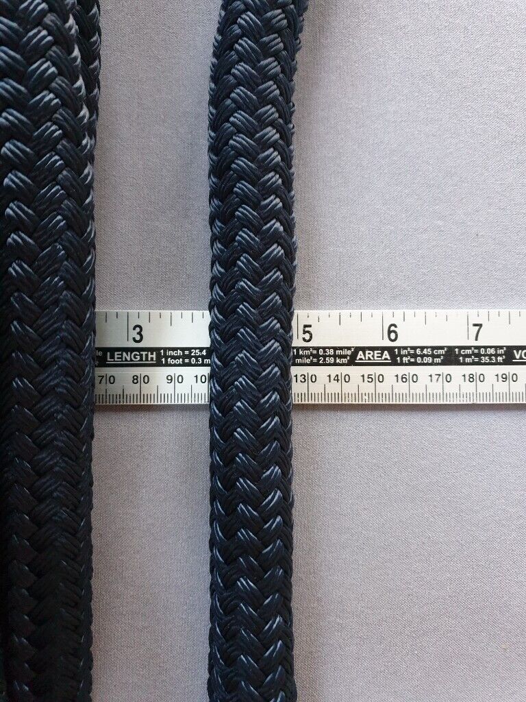 Marlow Marina Grande–12 Strand Core & 24 Plait Opti-Twist Cover, Navy, 24mm Mooring Rope (Qty 20m)