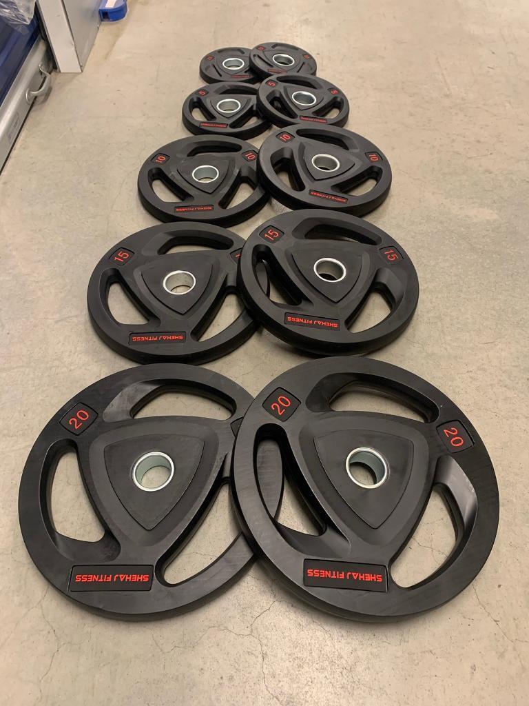 image for 105KG Tri Grip Weight Plates Set Brand New