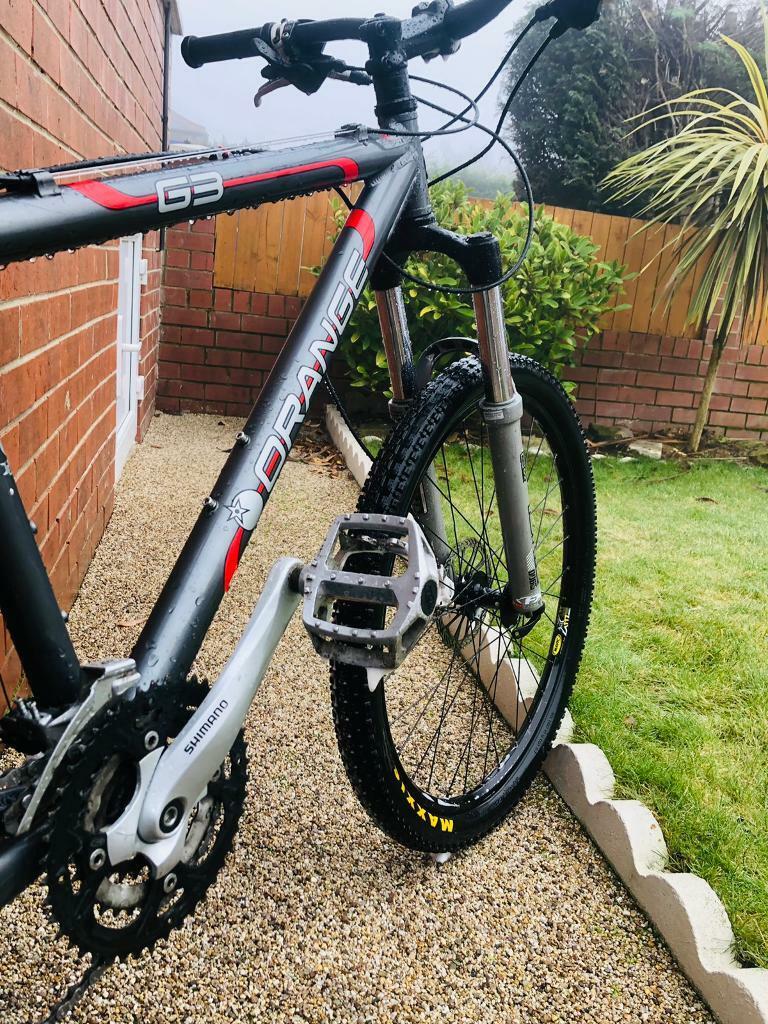 Orange mtb Hardtail Medium frame