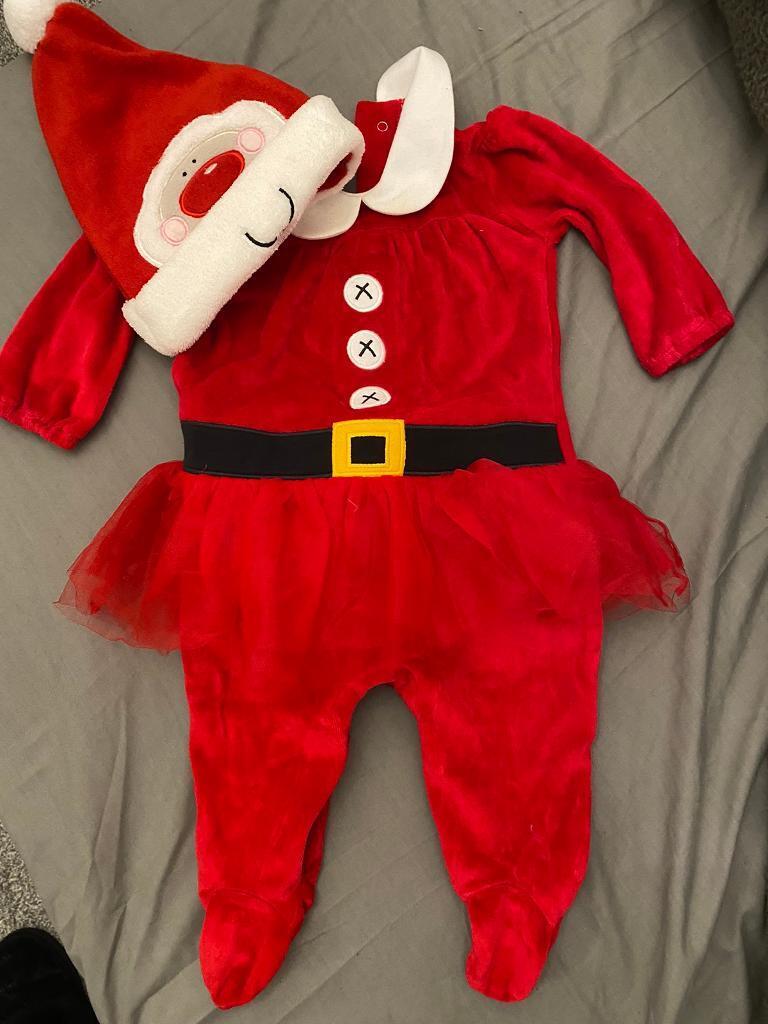 image for Baby girl Santa tutu outfit 