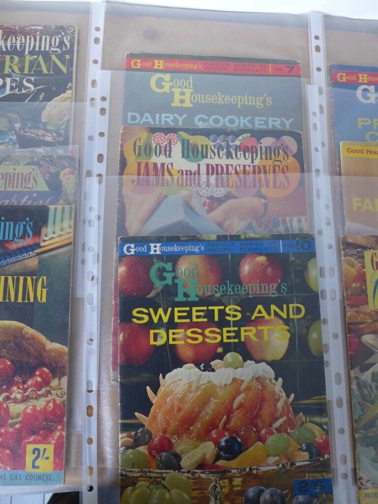 Collection of ten vintage GOOD HOUSEKEEPING Cookery Booklets Pamphlets – see titles below.