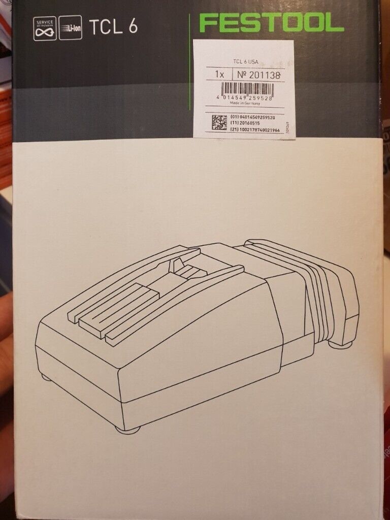 Festool TCL 6 240v 10.8 - 18v Rapid Battery Charger Fast New in pack