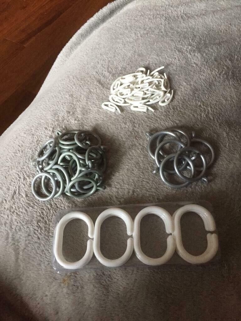 image for Lot of Curtain Rings and Hooks