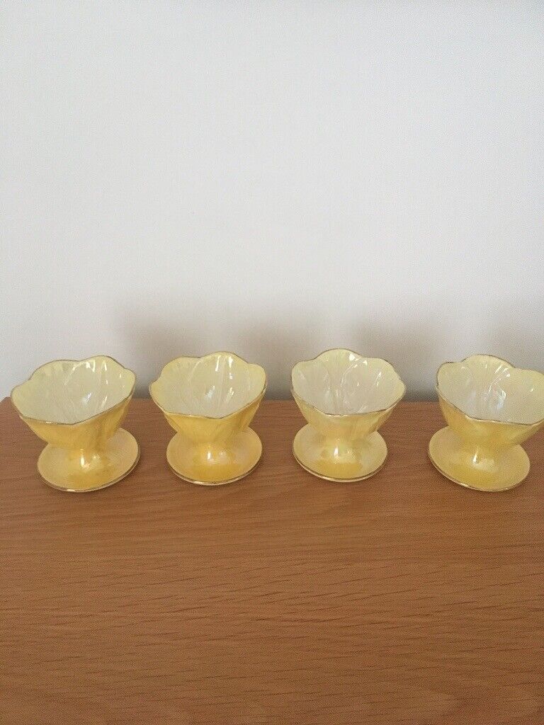 Vintage Art Deco Mailing Lustre Ware Sundae Grapefruit Comport Tulip Dishes