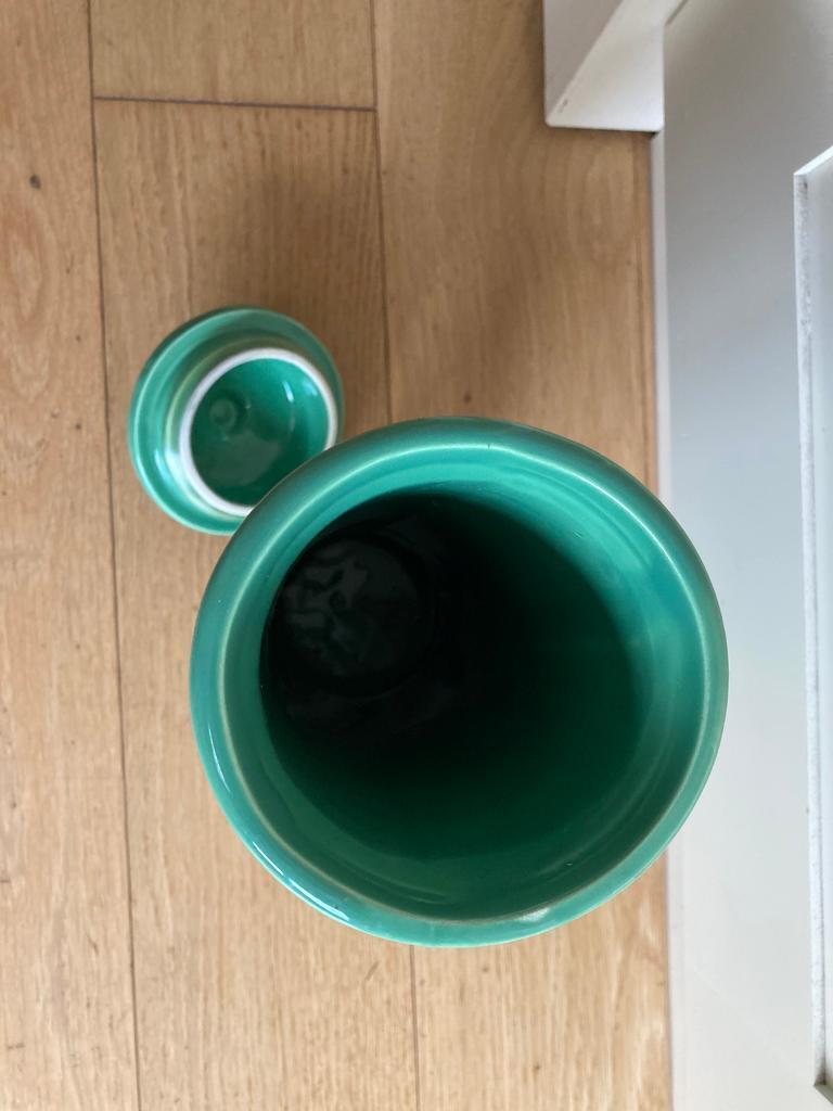 Large Green China Spaghetti Jar