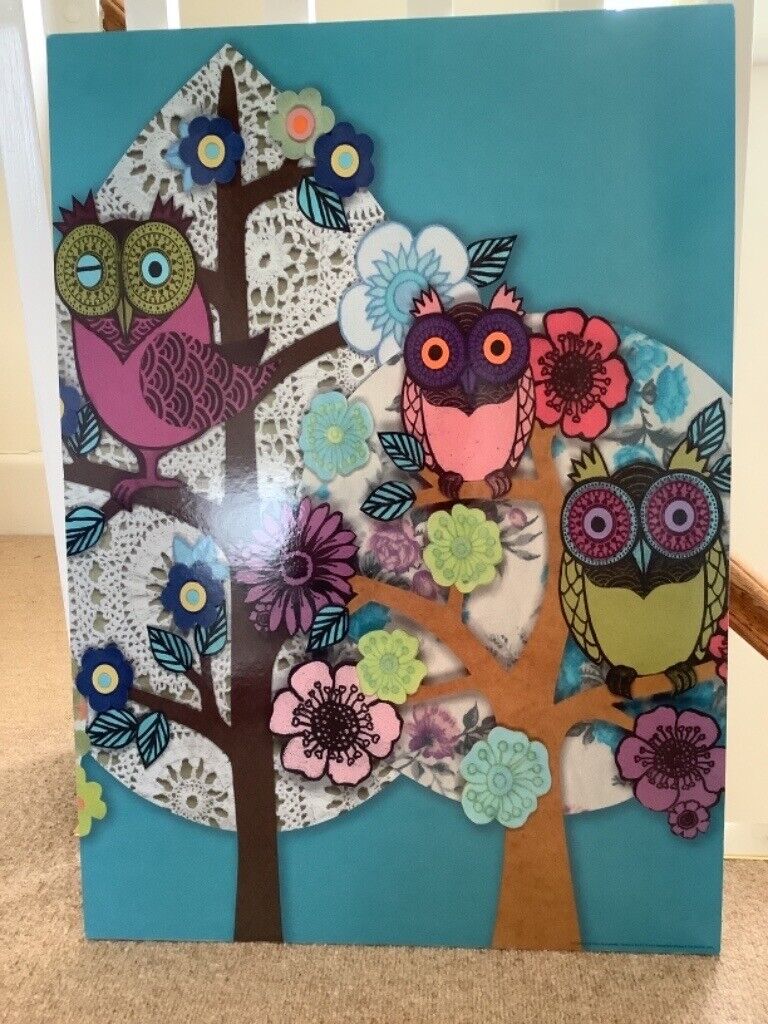 image for IKEA owl hardboard picture