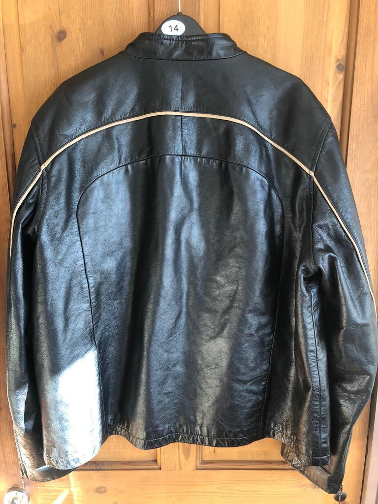 Leather jacket biker style 