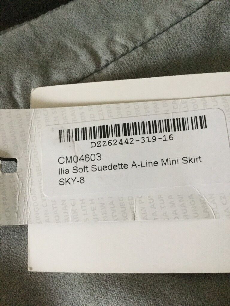 Boohoo grey suedette skirt