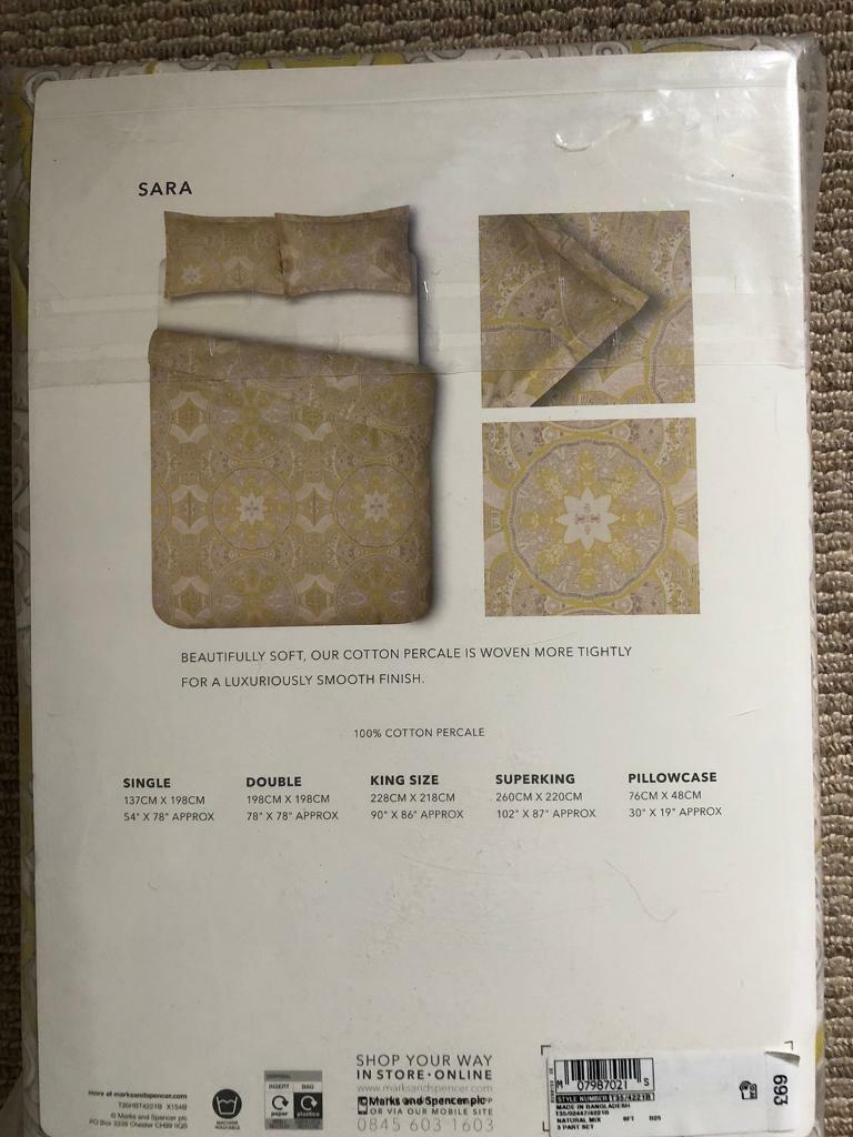 SUPERKING DUVET SET M&S SARA
