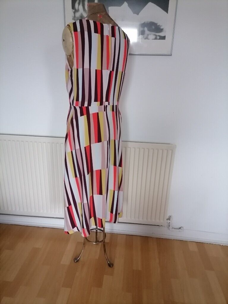 Designer JASPER CONRAN  Retro Midi Dress. Ex Cond. Size : UK 12. EU 40. 