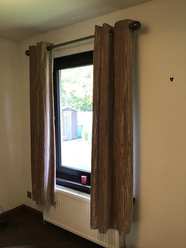 Crinkle Pink Velvet Curtains (117W x 183D) 