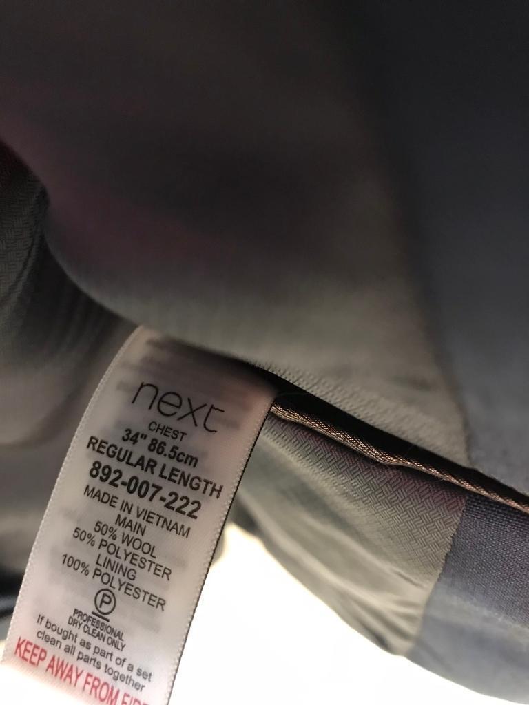 Next man’s jacket and trousers 