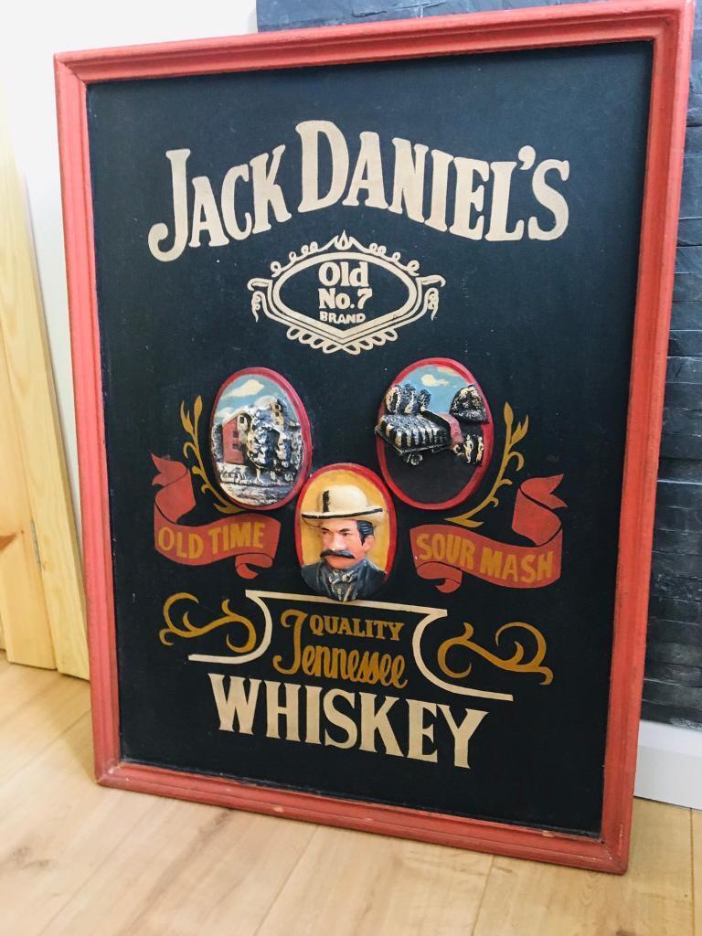 Vintage Advertising 3D Wooden Pub Sign Jack Daniels