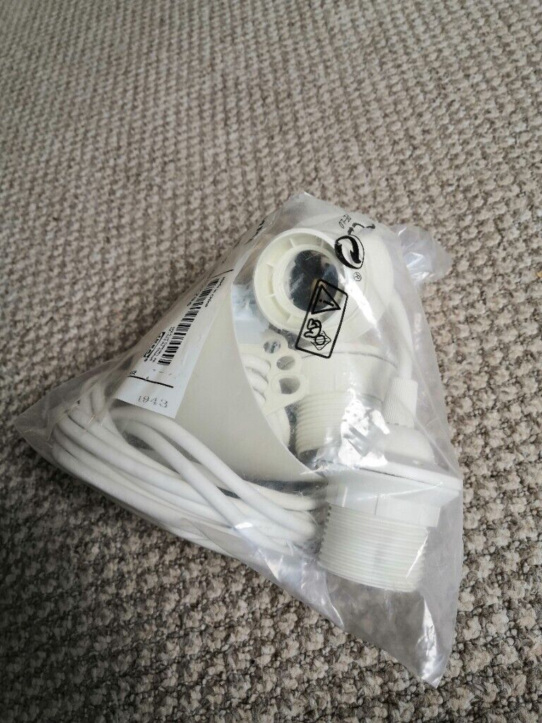 Brand new HEMMA Triple cord set, white1.8 m