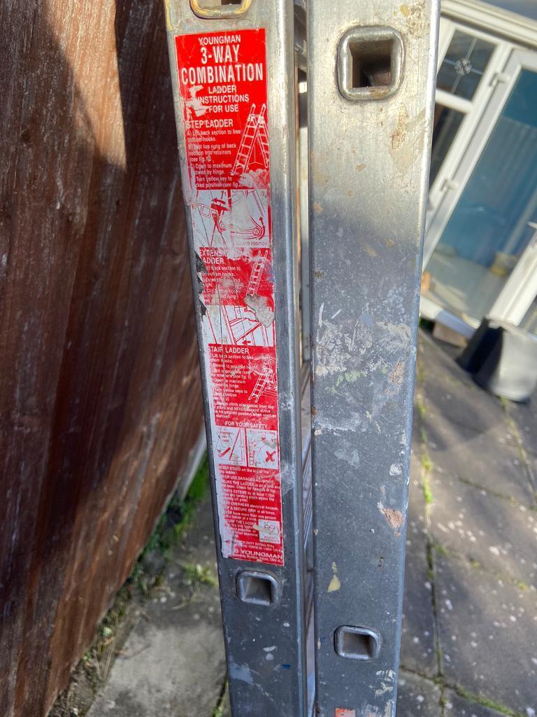 Youngman 3 way aluminium combination ladder