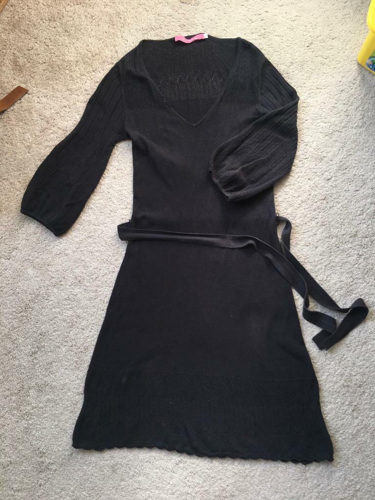 Cute Black Dress Long Sleeve. Size S