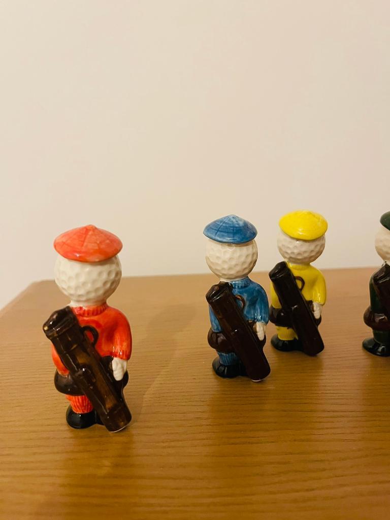 4 x Carlton Ware Dunlop Style Caddie Golfing figures