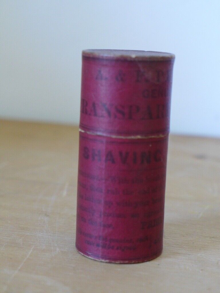 Container/Packaging for A & F Pears’s Genuine Transparent Soap Shaving Stick. Good vintage condition