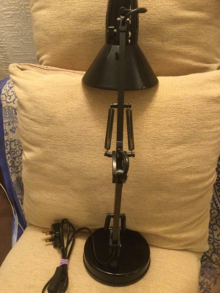 Black Angle-poise Table Lamp 