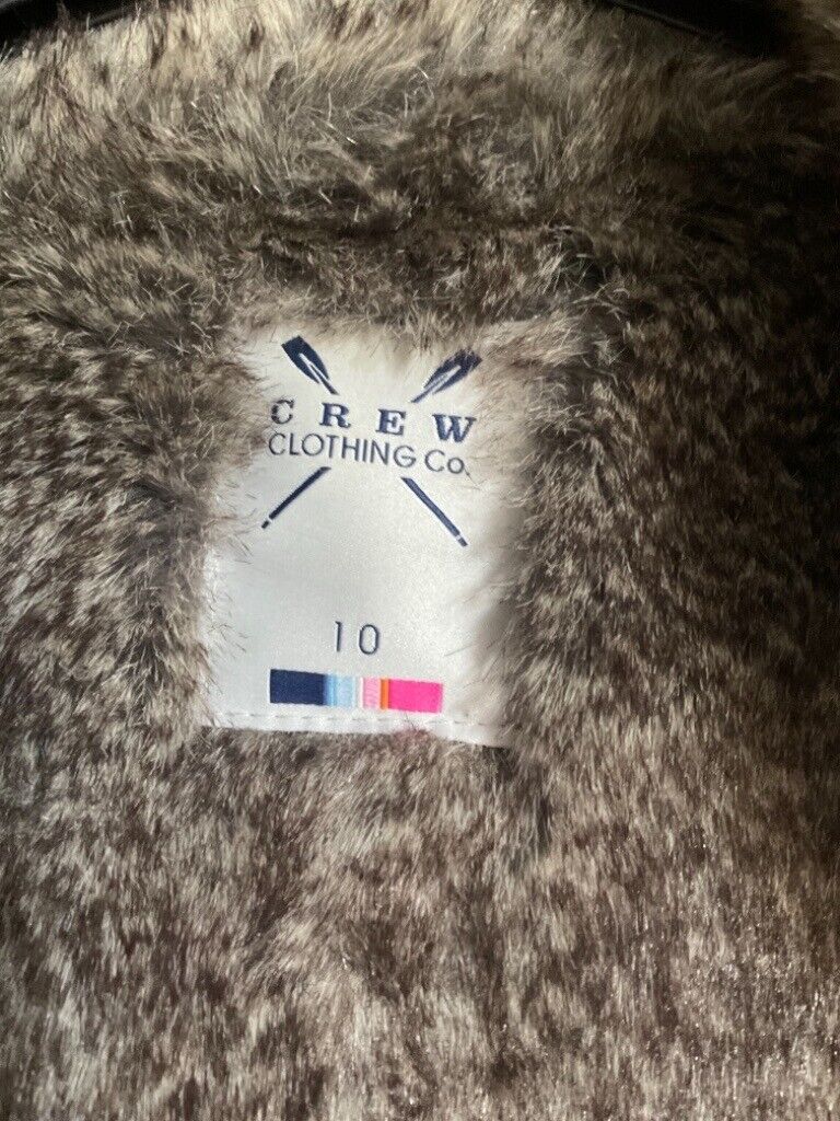 Crew Clothing Ladies Fur Lined Jack Size 10