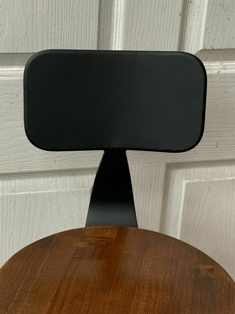 OAK SEATED BEAUTIFUL STYLISH DESIGNER METAL BAR STOOL MODERN STYLE CHAIR STOOL