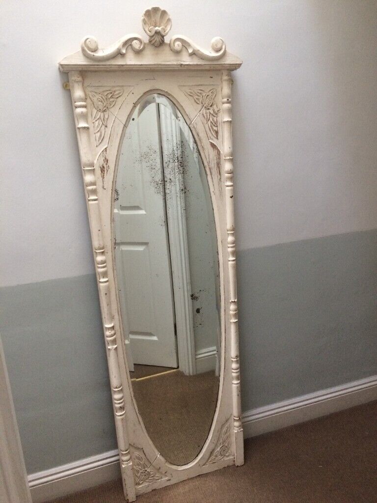 image for Vintage French antique tall wall mirror