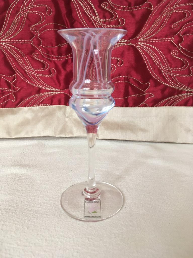 Caithness Studio Glass Handmade Lead Crystal Candle Holder