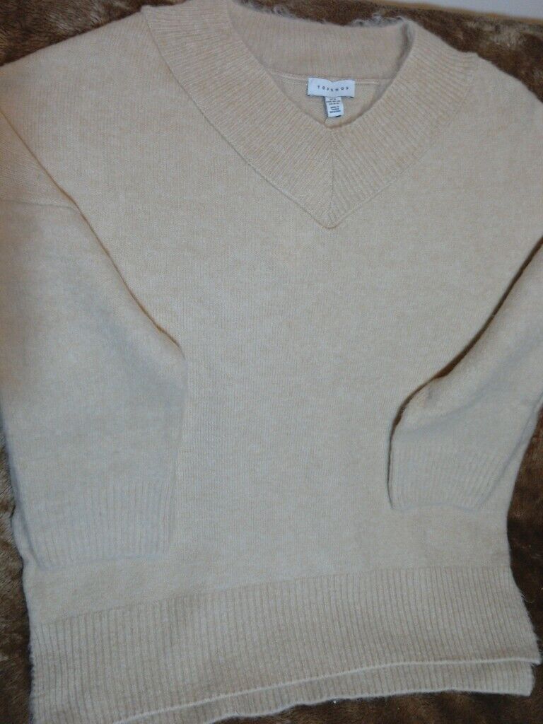 Gorgeous brand new Top Shop Ivory Brushed Longline knitted Jumpers small & medium £30 each one