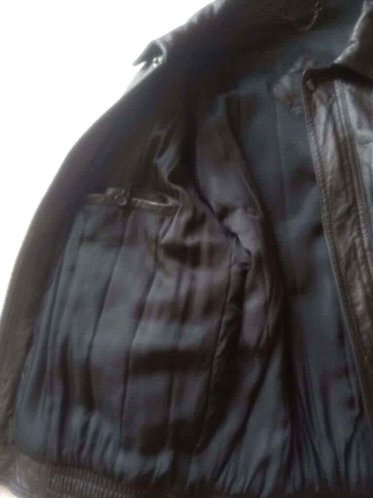 marks and spencer leather jacket size medium