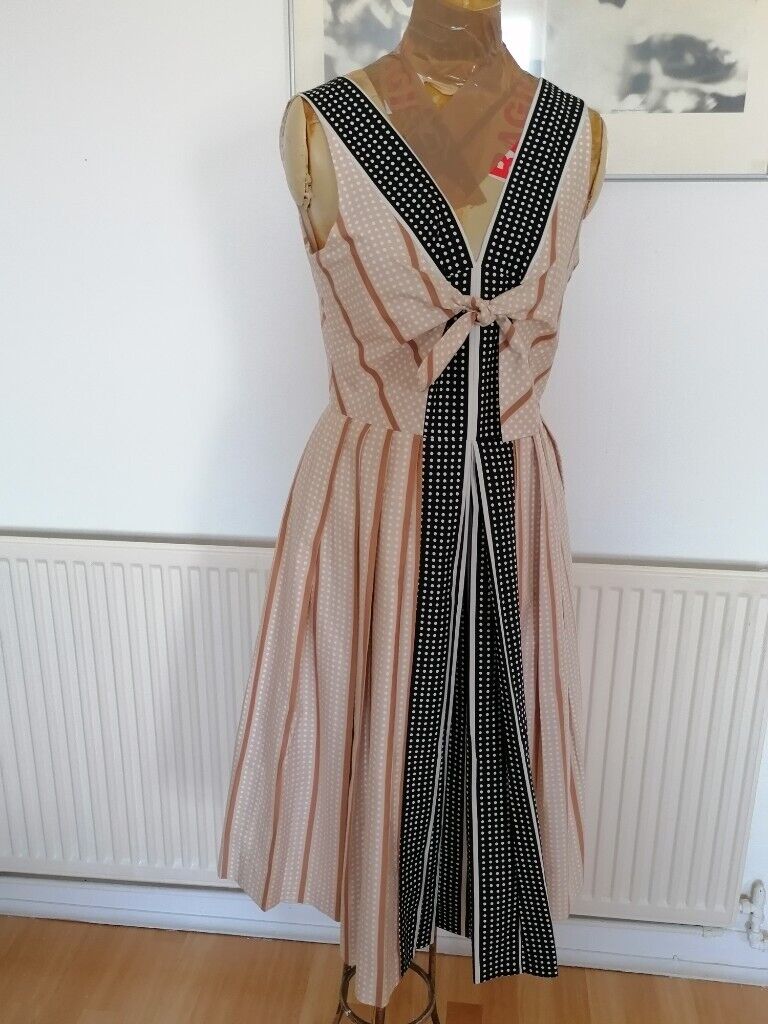 Designer JASPER CONRAN Retro Dress. Size : UK 12. 