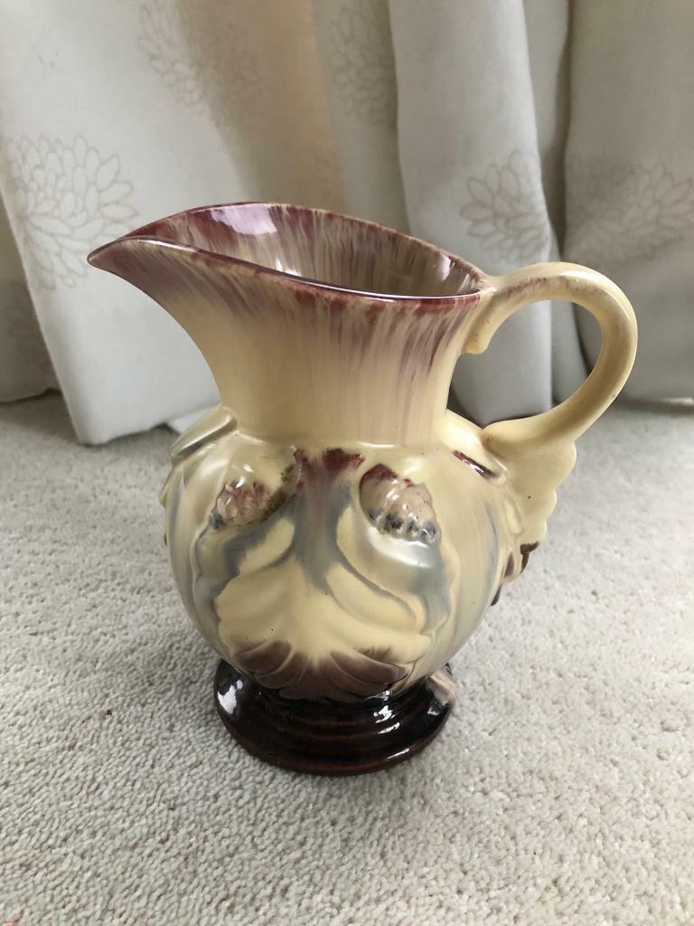 image for Vintage west Germany glazed pottery pitcher jug. Collect Chichester