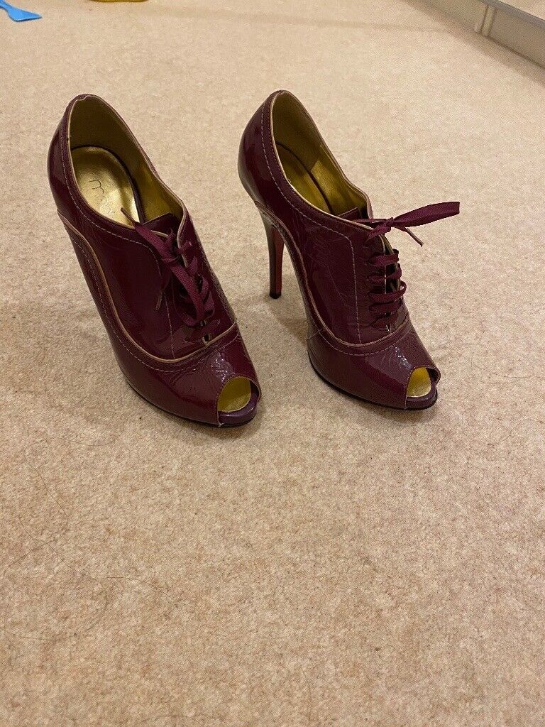 Peep toe booties high heel 
