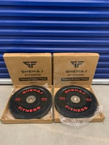 2x25kg Bumper Thin Olympic Weight plates Brand New