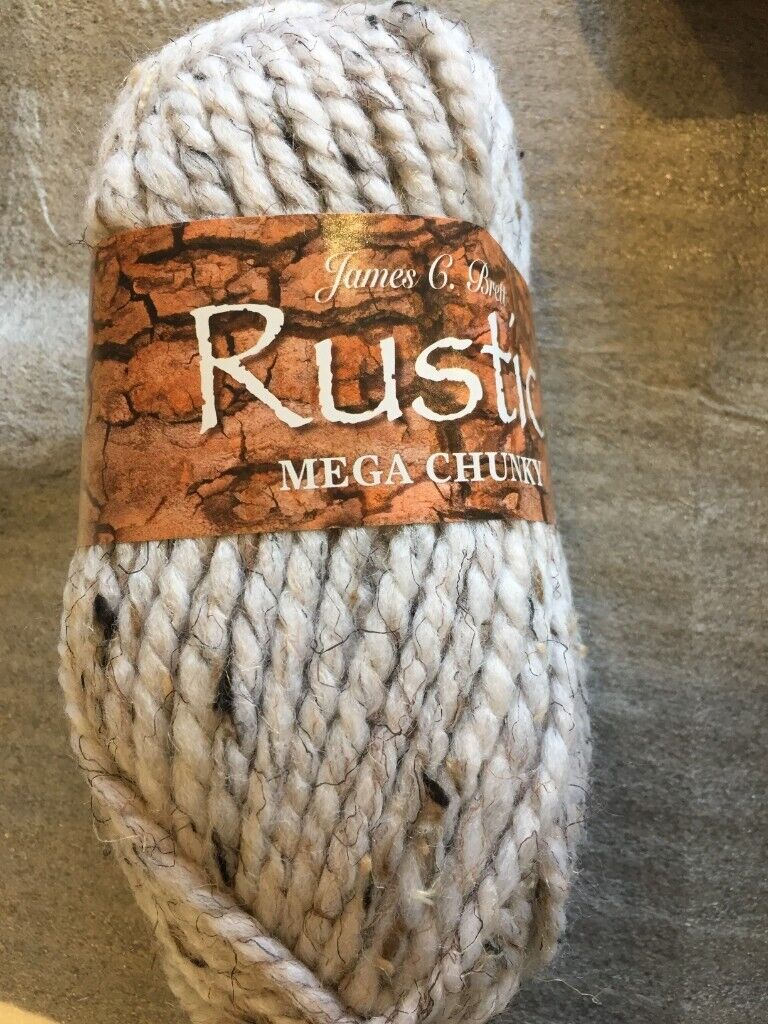 JAMES C BRETT RUSTIC MEGA CHUNKY KNITTING WOOL FLECK YARN 5X100G BALLS