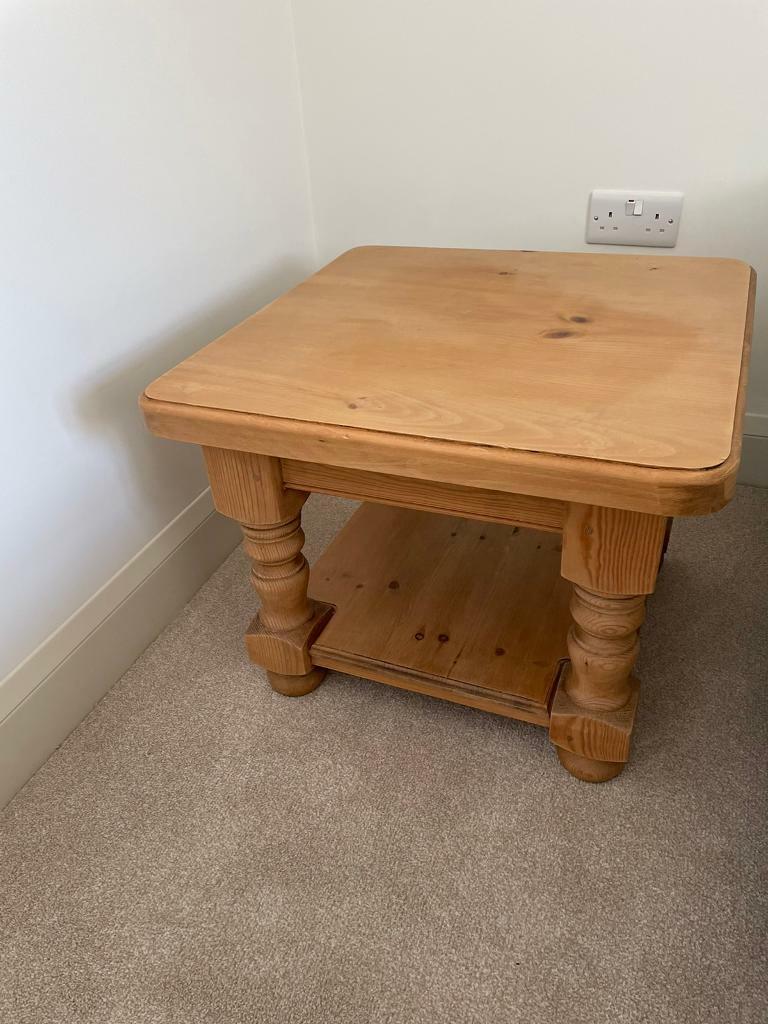 2X WOODEN TABLES SOLID GOOD QUALITY 